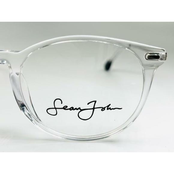 New SEAN JOHN SJO 5130E 971 Clear Crystal & Silver Eyeglasses 52/22/150 main image 4